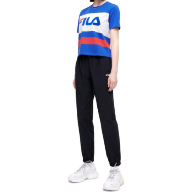 FILA T Shirts Unisex Blue Crew Neck Moderate Straight Fit T11W121102FNV