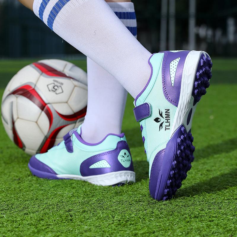 Zapatos de entrenamiento para niños y adolescentes, zapatillas de fútbol con clavos cortos, antideslizantes, resistentes al desgaste, absorbentes de golpes, de gran tamaño
