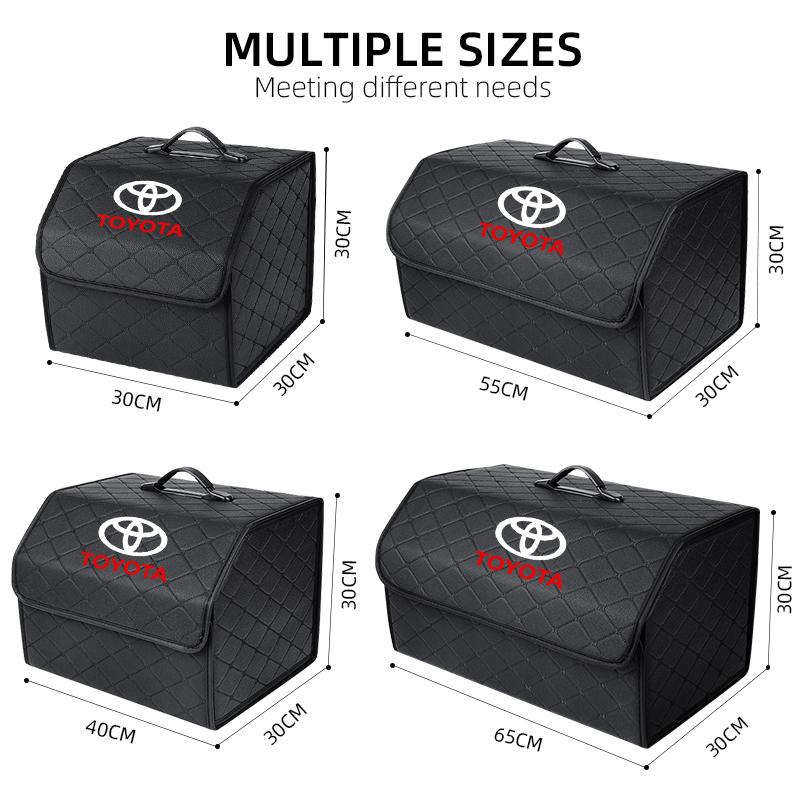 Car interior stickers Car Trunk Storage Bag PU Leather ZX10 Camping Box Collapsible For Toyota Corolla Camry rav4 Yaris hilux prius
