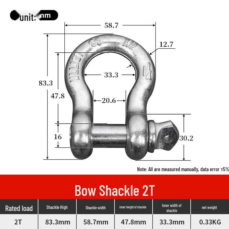 Jundingying Heavy-Duty Bow Shackle
