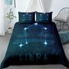 3pcs Aquarius Sign Zodiac Bedding Set King Queen Double Full Twin Single Size Duvet Cover Pillow Case Bed Linen Set