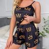 Trendy European & American Camisole Shorts Pajama Set – Sexy Casual Homewear