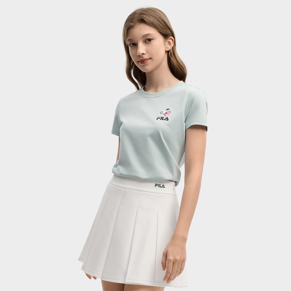 Fila Original Surf Balloon T Classic Simple Embroidered Logo Cat Retro Sports Casual Versatile Comfortable Short Sleeve T-Shirt F51W619101FLG