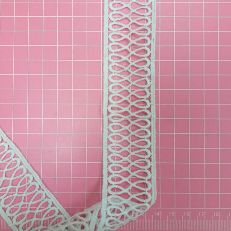 

Hollow Milk Silk Water-Soluble Lace Barcode Embroidery Clothing Wedding Accessories Wide Lace Pattern JH-050
