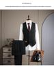 Men's High-End Double-Breasted Striped Slim-Fit Wedding & Business Suit Set