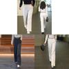 Womens Wide Leg Trousers With Wool Fabric High Waist Loose Fit For Casual Spring Wear