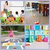 36PCS Number Markers Stickers Pencils Line up Spots for Classroom Colorful Floor Stickers Classroom Line up Spots Dots Floor Decals for Back to