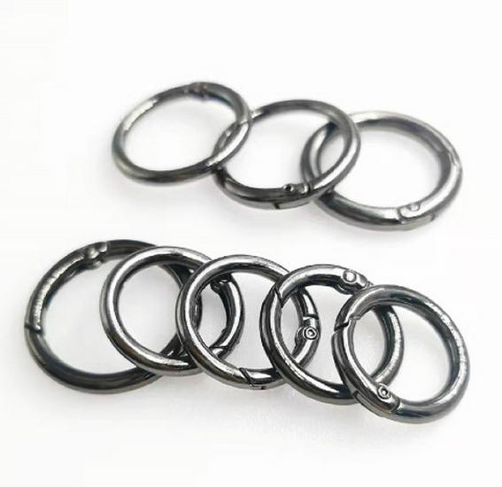 Runder Metall-Federverschluss Schlüsselanhänger für Taschen und Accessoires