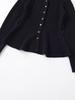 European & American Women's Fashion Casual Ribbed Knit Skirt and Cardigan Set