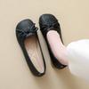 Shallow Mouth Flat Bottom Small Leather Shoes Women's Autumn New Round Head Bow Low Heel Casual