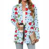 Women's Christmas Printed Lightweight Cardigan Long Sleeved Casual Loose Thin Fit With Pockets Cardigan Jacket