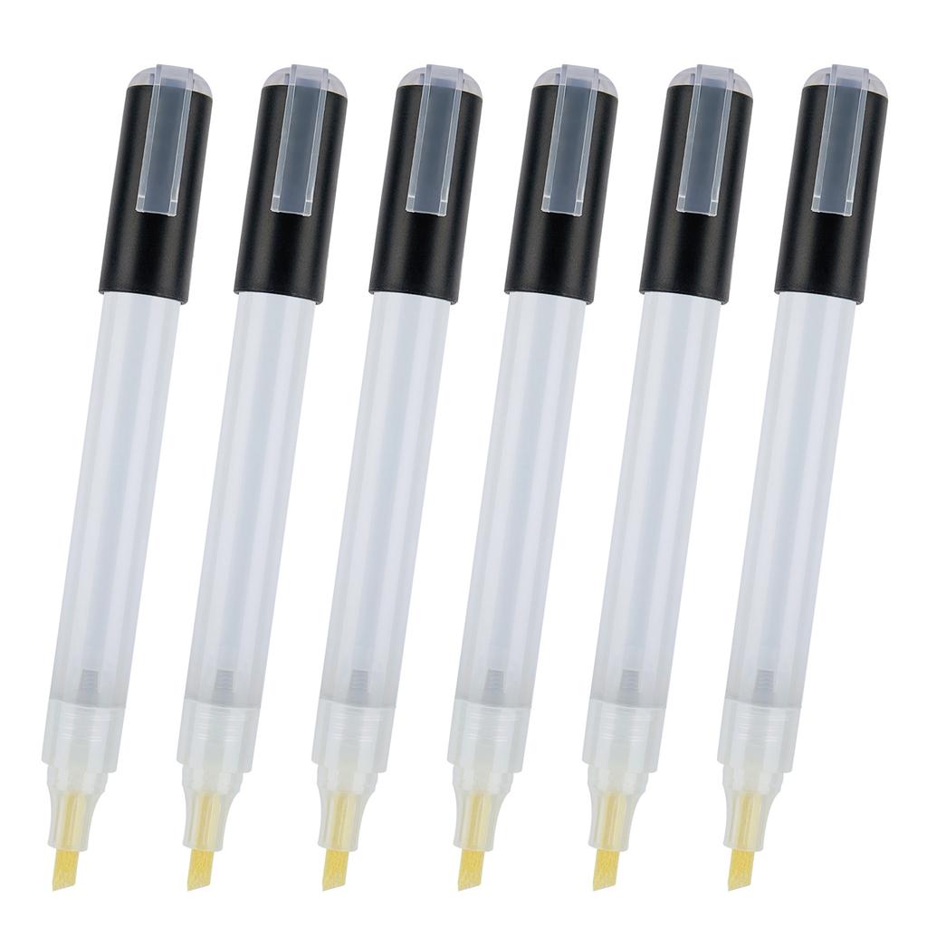 6Pcs Blank Refillable Paint Pen for Painting Graffiti Paper Drawing Scrapbooking