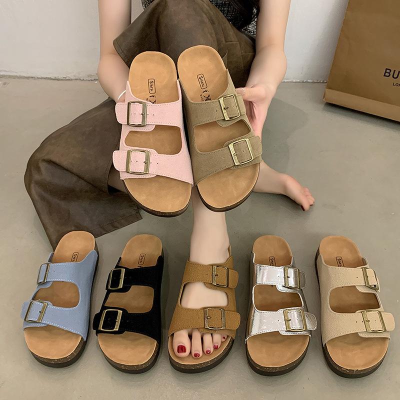 Thick-bottomed Boken slippers women's summer outer wear new casual Mori retro comfortable flat-bottomed outer wear sandals