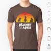 Planet Of The Apes Sunset T Shirt 6xl Cotton Cool Tee Planet Of The Apes Apes Charlton Heston Chimpanzee Film Filthy Animal