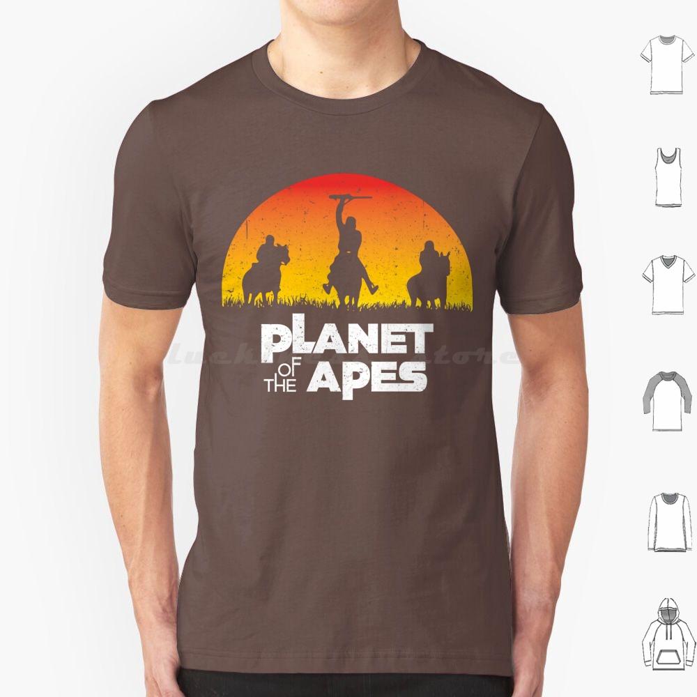 Planet Of The Apes Sunset T Shirt 6xl Cotton Cool Tee Planet Of The Apes Apes Charlton Heston Chimpanzee Film Filthy Animal