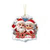 Christmas Ornament Cartoon Santa Claus Snowman Reindeer 2D Acrylic Christmas