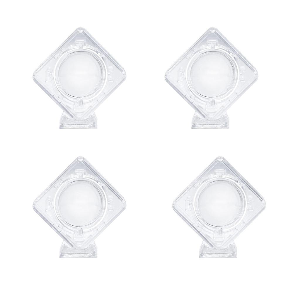 4PCS Decorative Rotatable Coin Storage Box Plastic Medal Storage Box Coin Display Box  Office