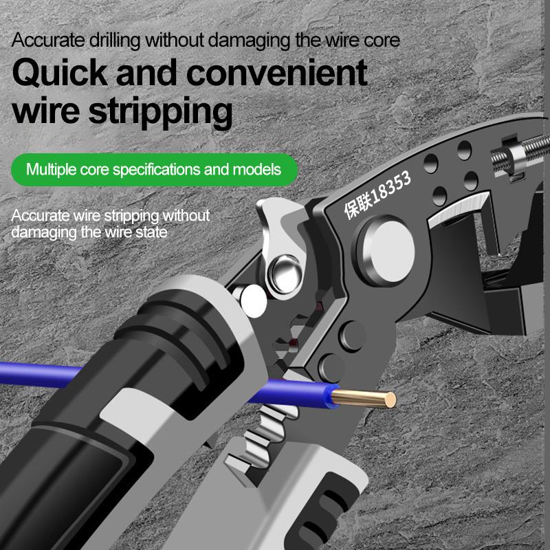 Crimper Cable Cutter Electrician Wire Stripper Tools Winding Bending Crimping Breaking Wire Stripper Multifunctional Pliers