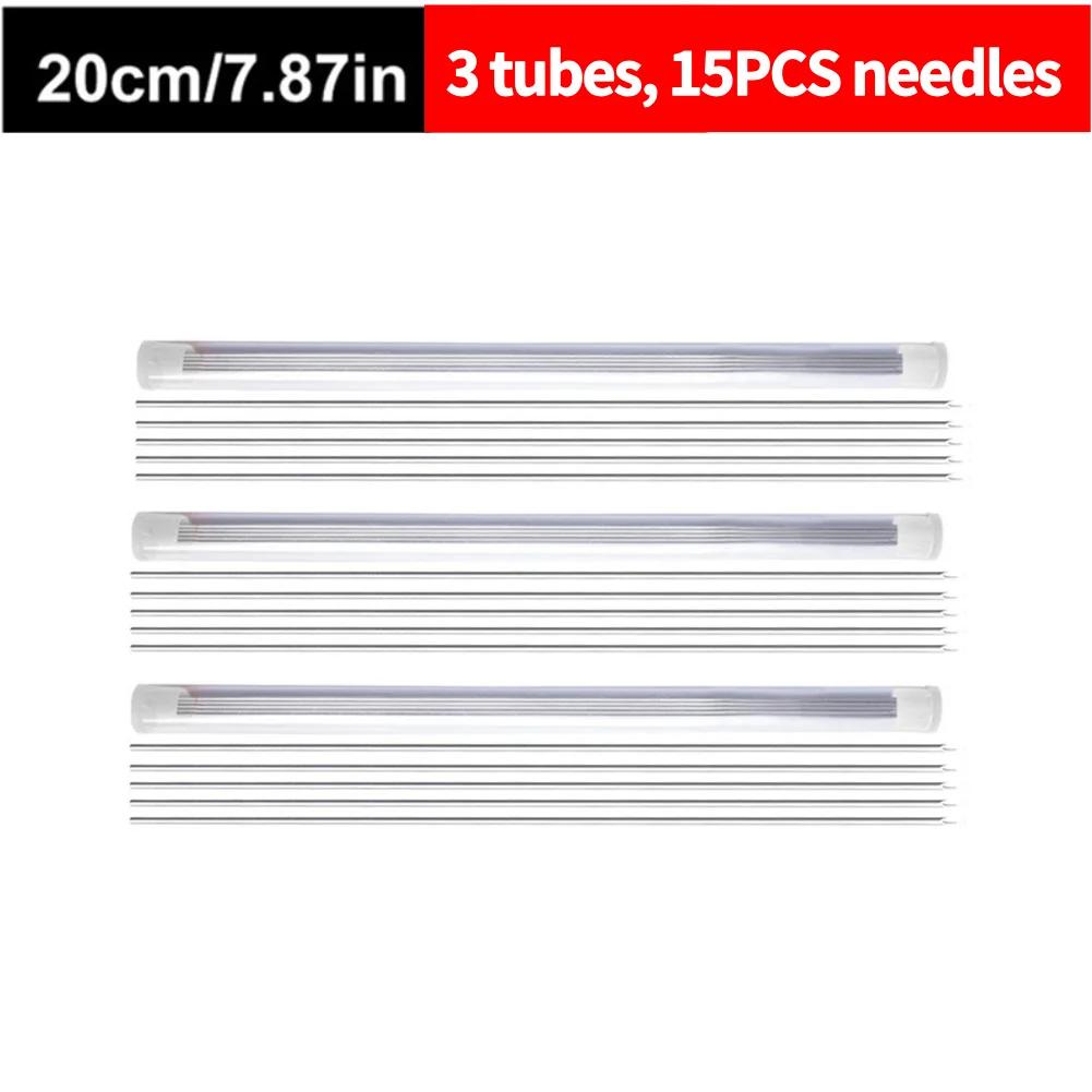 5-25PCS Earthworm Hooking Needle Worm Fishing Needle Hollow Earthworm Hook Needle Fishing Baiting Tool for Carp Fishing 20-30cm