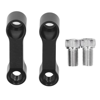 10mm Mirror Risers Extenders Aluminium Alloy Spacers Extension Adapter Kit for F900XR F900R S1000XR S1000R Black