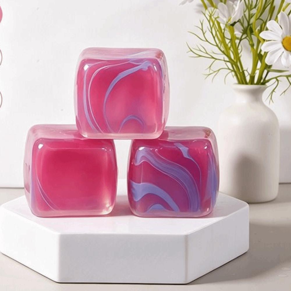 Slow Rising Ice Cube Fidget Toy Transparent Sensory Fidget Toy Ice Cube Squishy Toy Relaxation