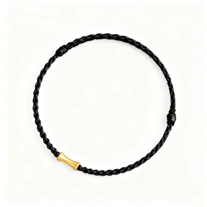 Pure Gold 999 Zodiac Red String Bracelet with Luck Beads for Baby's Full Moon or New Year
