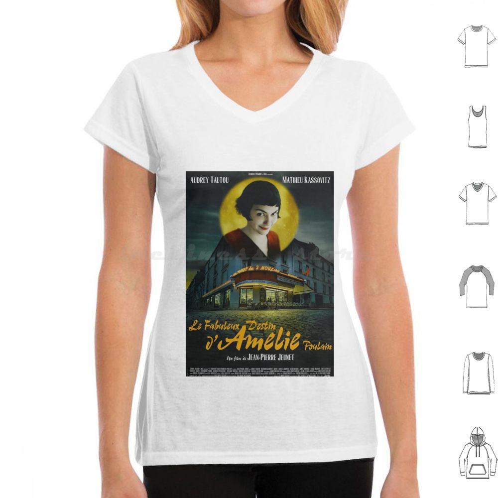 

Amelie Movie PosterClassic T Shirt 6xl Cotton Cool Tee Amelie Movie Film Amelie Poulain French France Cinema Minimalist Audrey 4XL