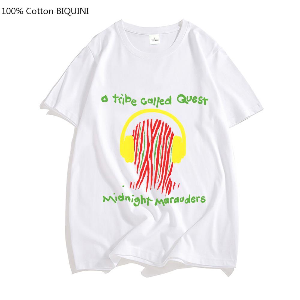 A TRIBE CALLED QUEST ATCQ T-shirts HERRAR Snygga T-shirts 100% Bomulls T-shirts Tecknad Kortärmad Fyra Säsonger Ledig Sweatshirt