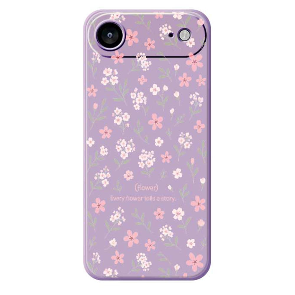For iPhone 17 Air Case Small Flower Pattern Printing Straight Edge TPU Phone Back Cover