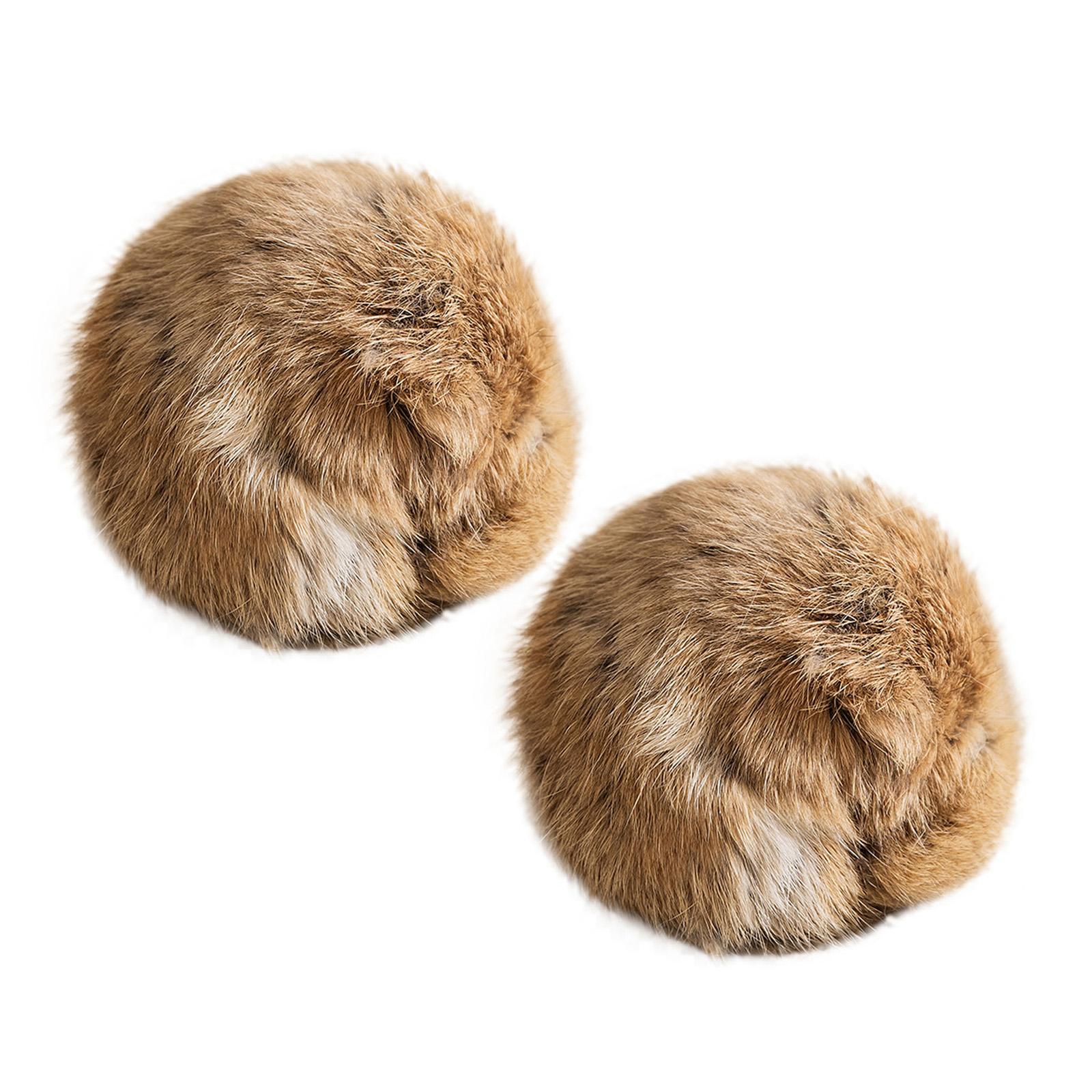 1/2/3/6 Stuks Konijnenbontbal Interactief Kat Speelgoed Huisdier Product Bevat Kattenkruid Speelbal Jagen Pluche Speelbal Kat Accessoires 8cm