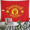 Landscape Wall Tapestry Manchester United Devil Club Crest, Red Gold, Wide Wall Decor for Adult Fan Collector Bar