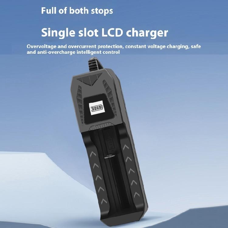 Single Bay 18650 Battery Charging Fast ChargingFor NiMH Batteries Wide Compatibility 8 Protections LCD Display