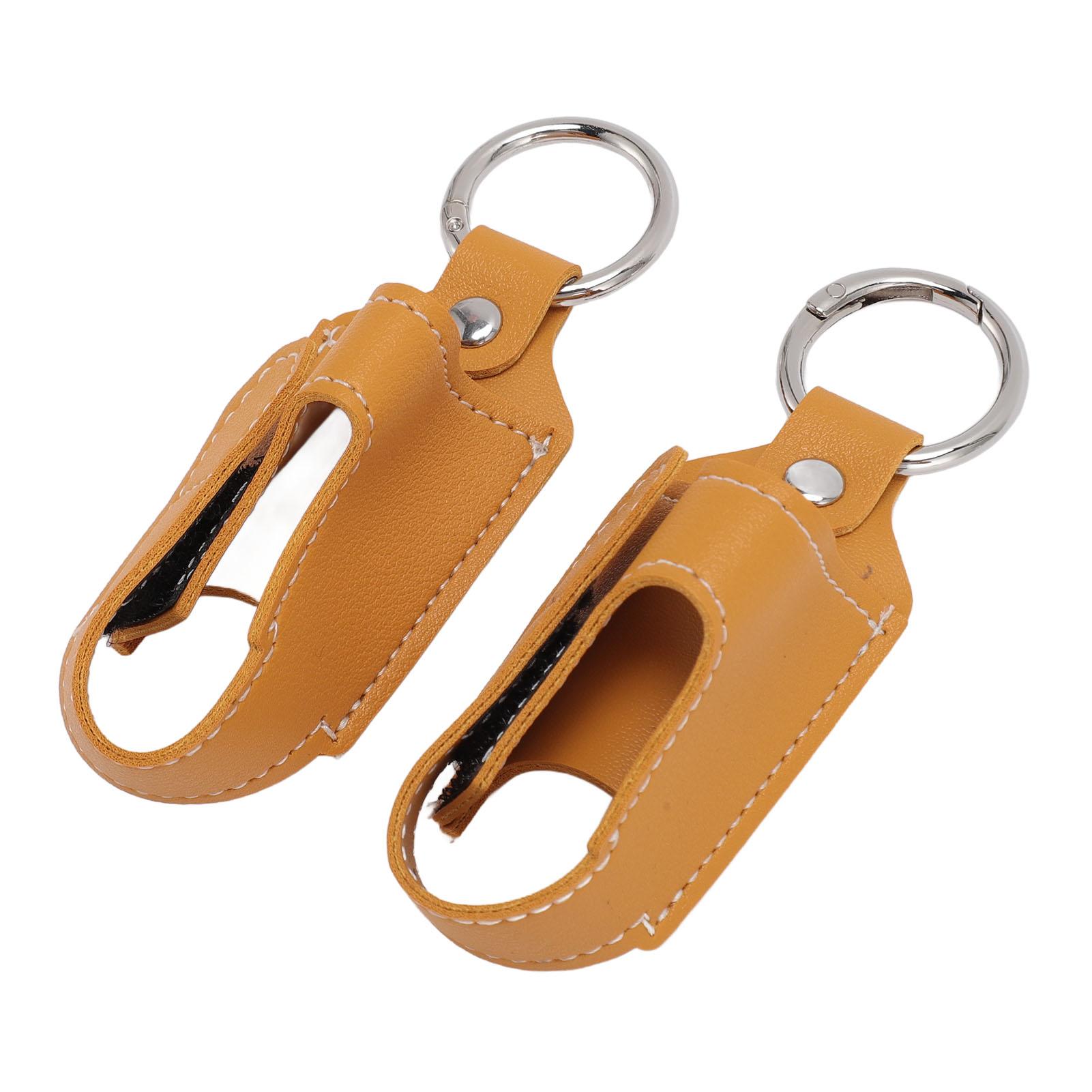 

2 шт. Держатель для ингалятора с застежкой-карабином, безопасный карабин, портативный ингалятор из ПУ кожи жёлтый