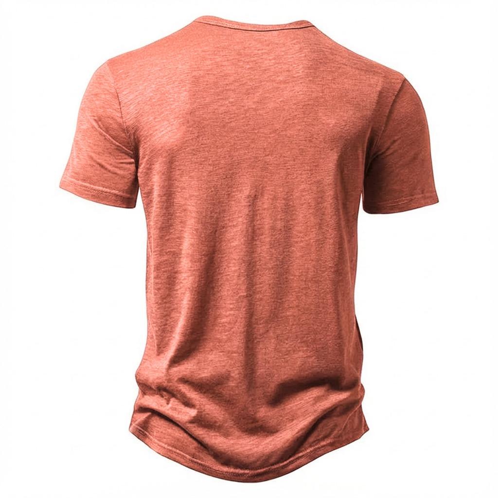 Men's Solid Color Short Sleeve Tops Men's Casual Fashion Short Sleeve Tops