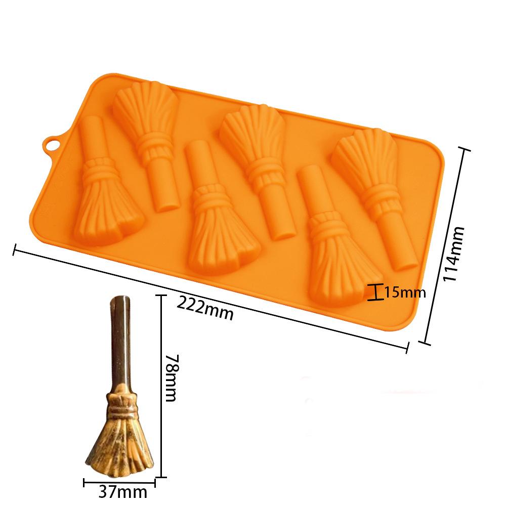 Halloween Candy Chocolate Molds 3D Skull Pumpkin Witch Hat Bat Spider Shape for Baking Chocolate Jelly Gummy Dessert