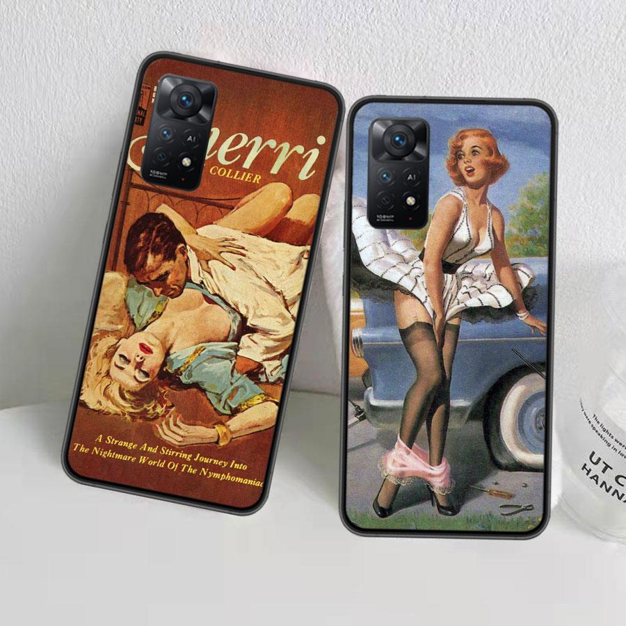 WW2 Sexy Pin Up Girl Vintege Phone Case For Xiaomi Redmi Note 12 Plus 12S 11 11T Pro 5G 11E 11S 4G 10 10S 9 9S 9T 8 8T 7 6 5 Cov