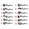 Teamer Customized Name Birth Flower Rings For Women Personalized Letter Open Ring Stainless Steel Rose Couple Rings Jewelry Gift
