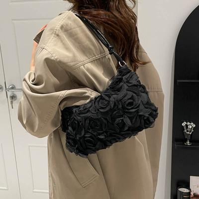 Sac d'aisselle mode automne et hiver nouveau petit sac à bandoulière frais simple décontracté sac à main floral doux