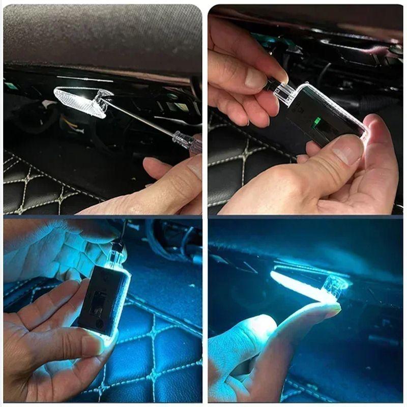 For Skoda Octavia Superb Rapid Kodiaq Karoq 2013~2026 Car Footwell Lights Touch LED Light Atmosphere Neon Lamps Trim Accessories