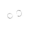 Boucle d'oreille - LUXENTER - Erwe - Argent sterling 925 rhodié - Créole 14 mm - Zirconia