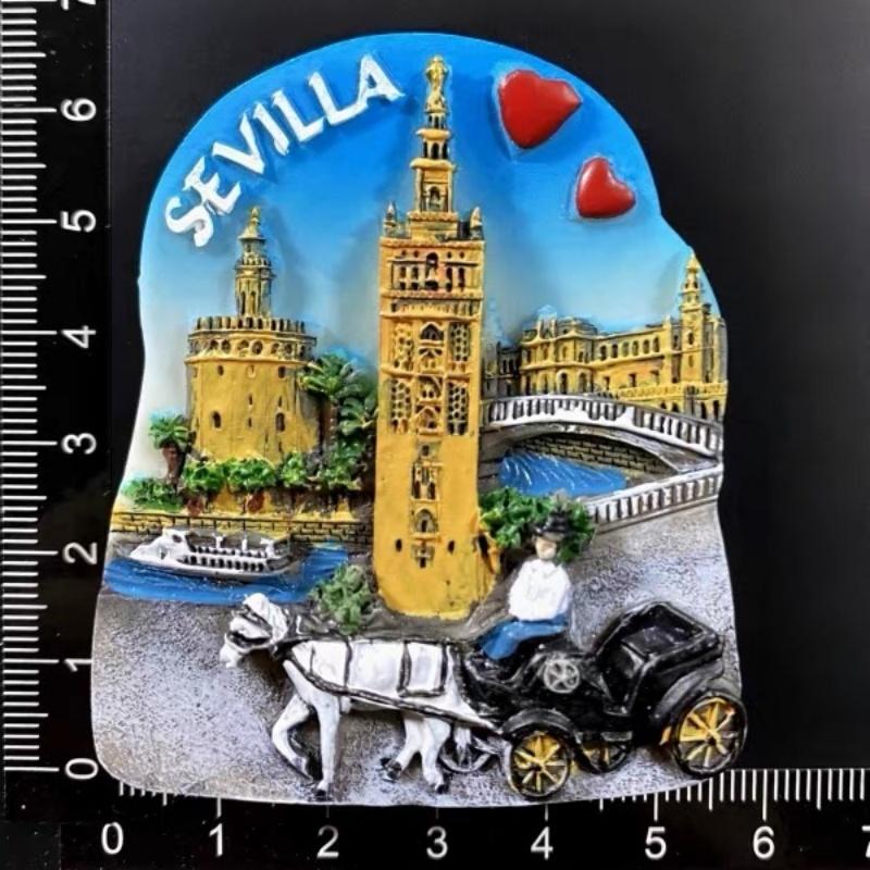 Španělsko Cestovní Suvenýr Ledničkový Magnet, 3D Ledničkový Magnet, Ručně Vyráběný Ledničkový Magnet, Dekorativní Ledničkový Magnet