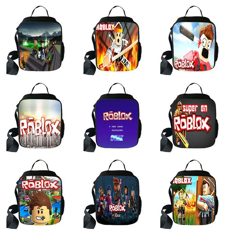 Spacious Roblox Insulated Lunch Bag For Kids With Adjustable Shoulder Strap