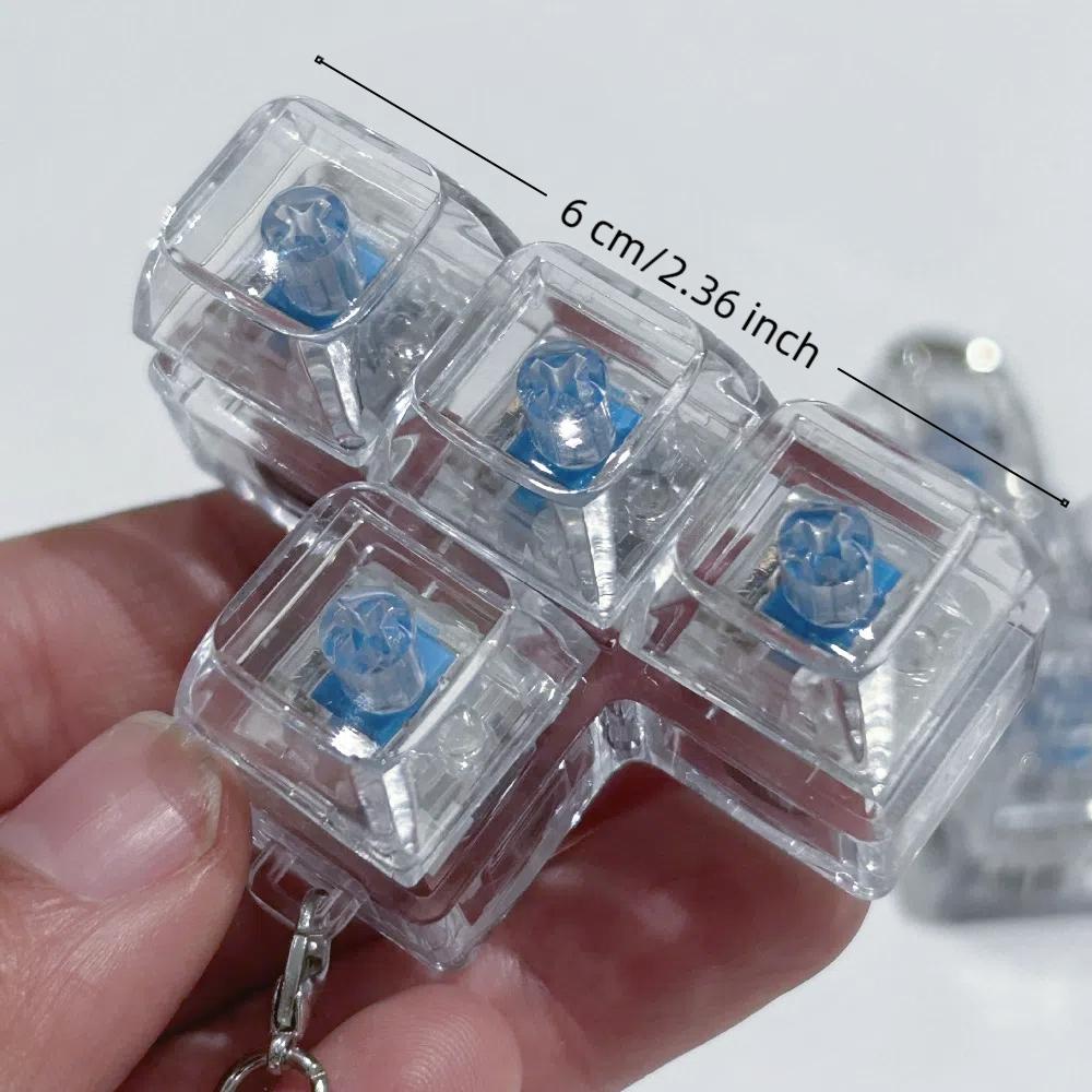 4/5 Keys Fidget Keychain Stress Relief Decompression Keychain Relaxing Pinch Toy Kids