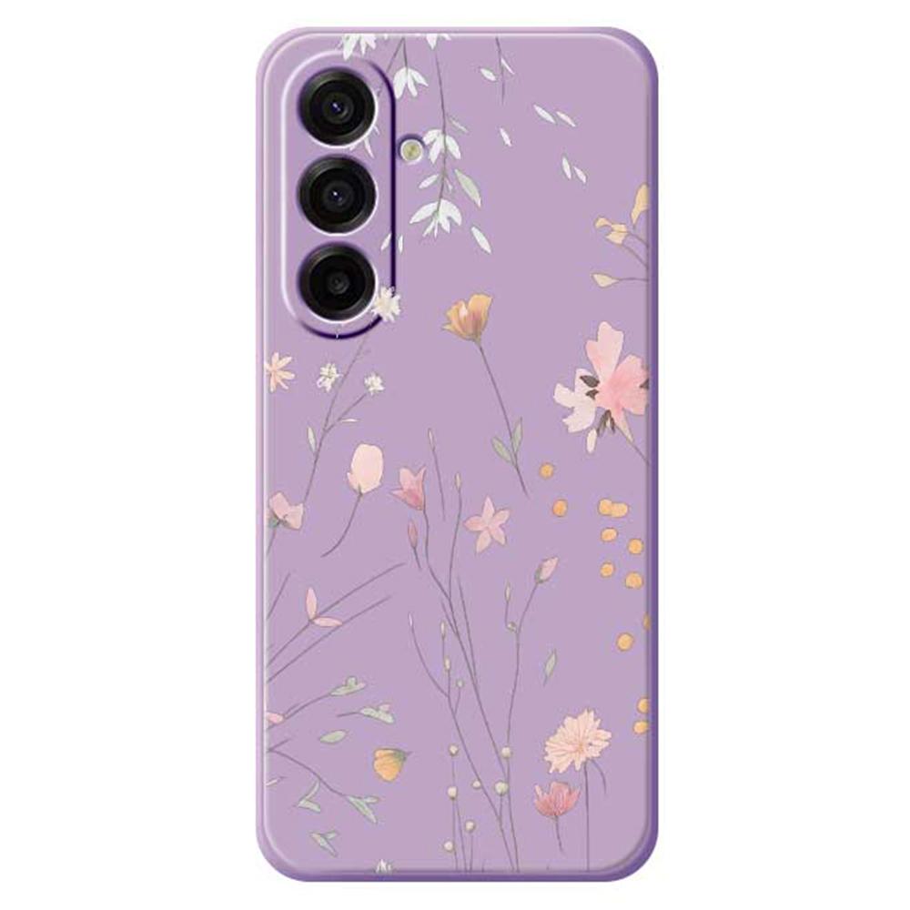 For Samsung Galaxy A17 5G Case Flower Pattern Printing Straight Edge TPU Phone Back Cover