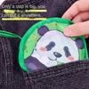 Frameless Spring Outing Pocket Kite Easy To Fly Handheld Cartoon Panda Wind Kites Colorful 50 Meter Kite Line