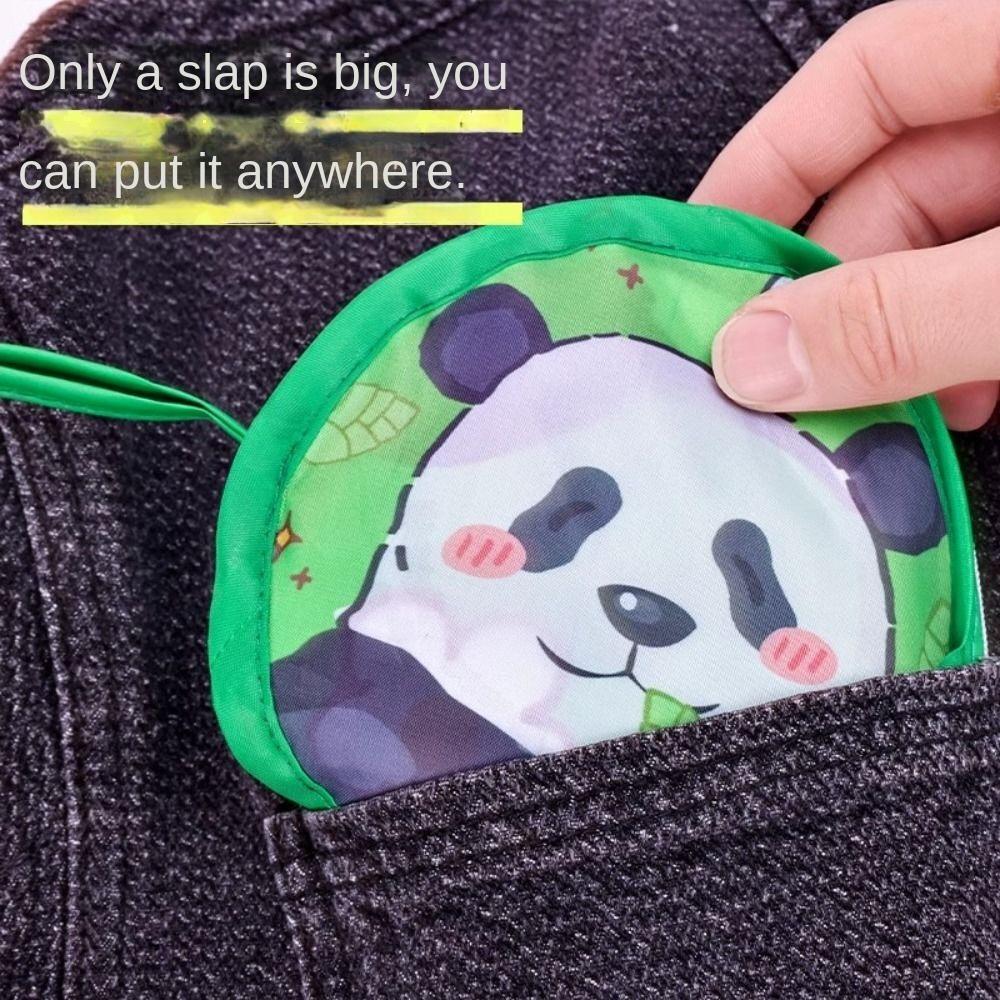 Frameless Spring Outing Pocket Kite Easy To Fly Handheld Cartoon Panda Wind Kites Colorful 50 Meter Kite Line