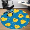 1 Stück Gelbe Ente Blasen Büro Runder Teppich, Matte Geeignet Für Büro, Unter Bürostühlen Schlafzimmer Wohnzimmer Heimdekoration, Raumdeko