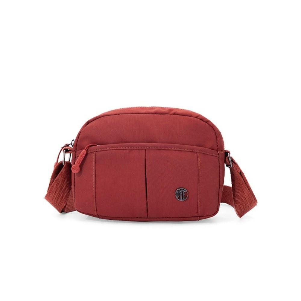 Casual Solid Color Travel Shoulder Bag Large Capacity Nylon Crossbody Bag Multi-pocket Lightweight Messenger Bag