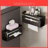 Wall Mount Aluminum Toilet Paper Holder With Double Dispenser For Bathroom And Kitchen Storage