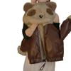 2025 Unisex Kids Panda Faux Fur Coat: Stylish Autumn/Winter Plush Hooded Jacket